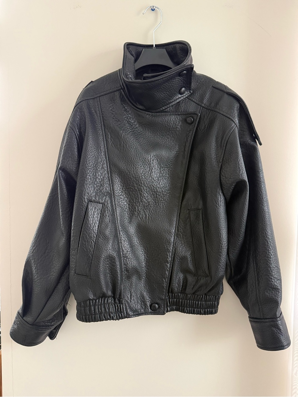 ZARA Viral Faux Leather Jacket- XS Black